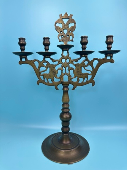 Большой бронзовый канделябр с изображением двуглавого орла