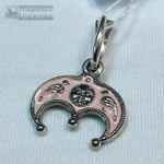 Серьги "Лунница с птичками" горячая эмаль