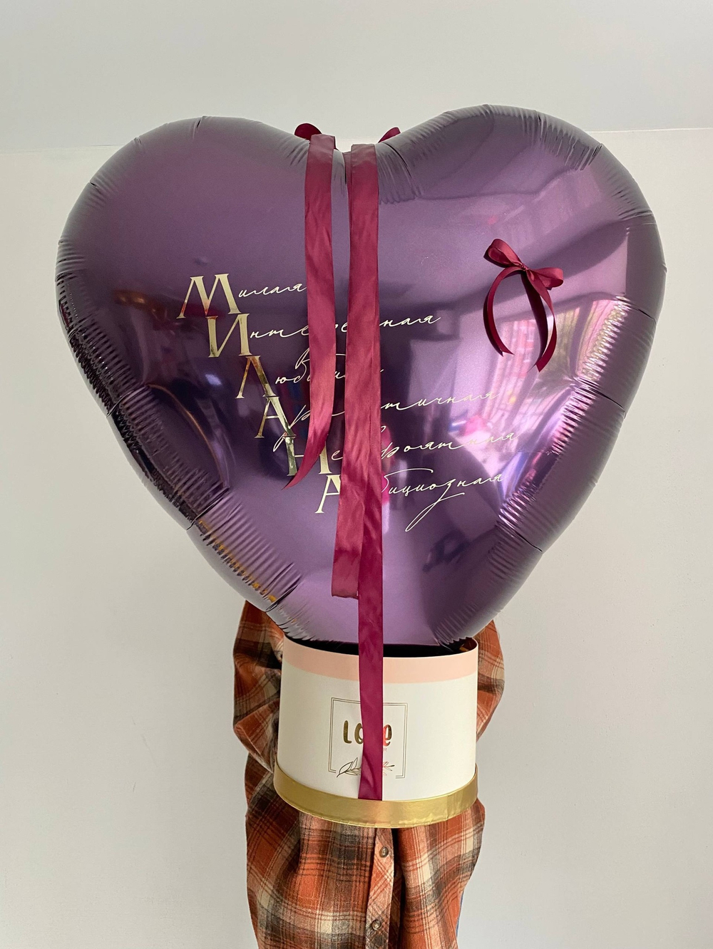 Воздушные шары шляпная коробка с фото №3378