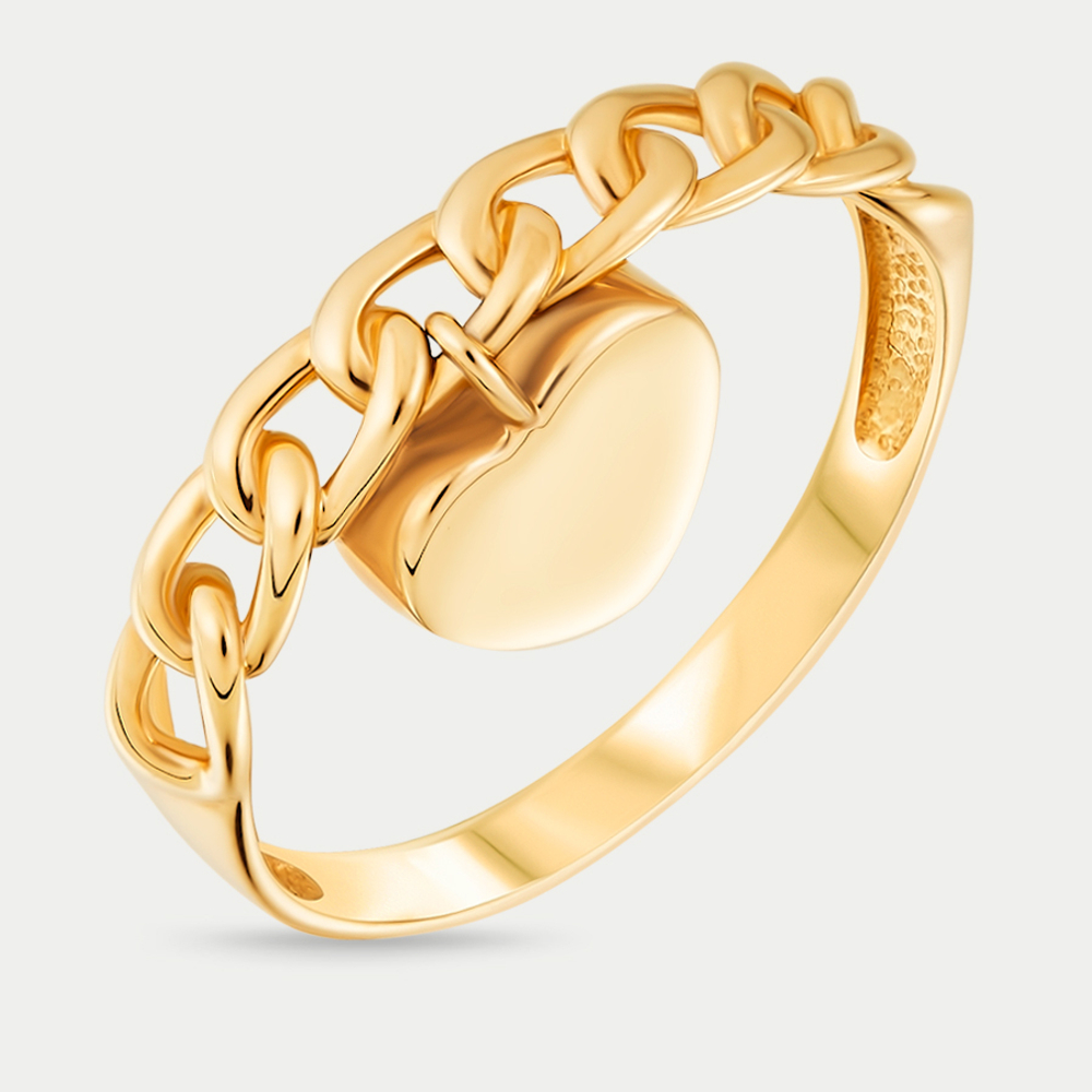 Кольцо женское из желтого золота 585 пробы без вставок (арт. 4132)