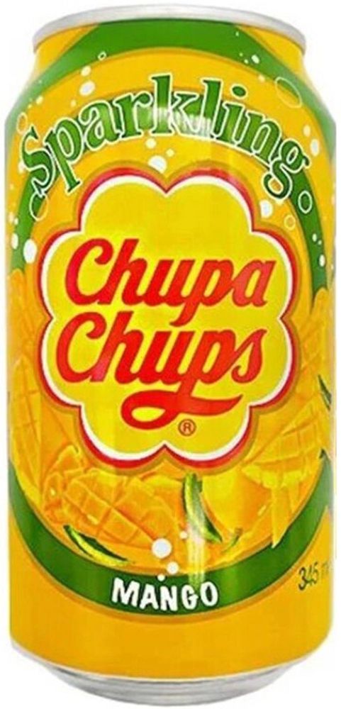 Газированный напиток Чупа Чупс Манго / Chupa Chups Sparkling Mango 0.345 - банка