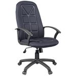 Кресло руководителя Helmi HL-E89 "Blocks" LT, ткань TW cерая