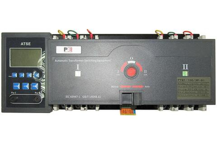 Реверсивный рубильник с логическим контроллером PTQ5-D1 3P 100A/Automatic Transfer Switch (with controller)