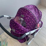 Санки-коляска Нашидетки с фламинго сливовый /Ника/ НДТ3-1К/5