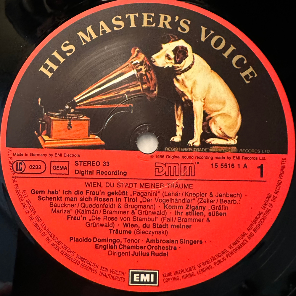 Пласидо Доминго- Вена, город моей мечты (Германия 1986г.)