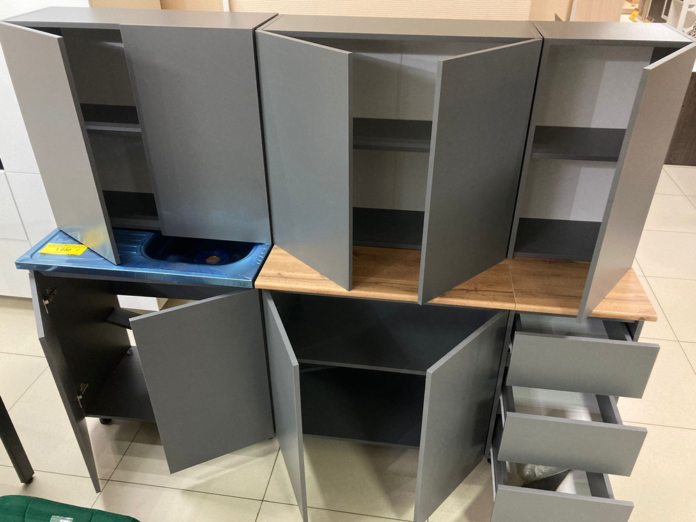 Кухня Мори 2.0 Графит МП