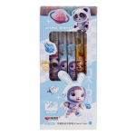 Ручка пиши-стирай "Животные космонавты" 0,5мм, автомат,синяя, 4 вида