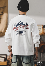 Мужская футболка с длинным рукавом и принтом на спине