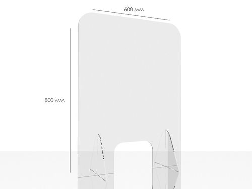 Мобильный защитный экран 600х800мм