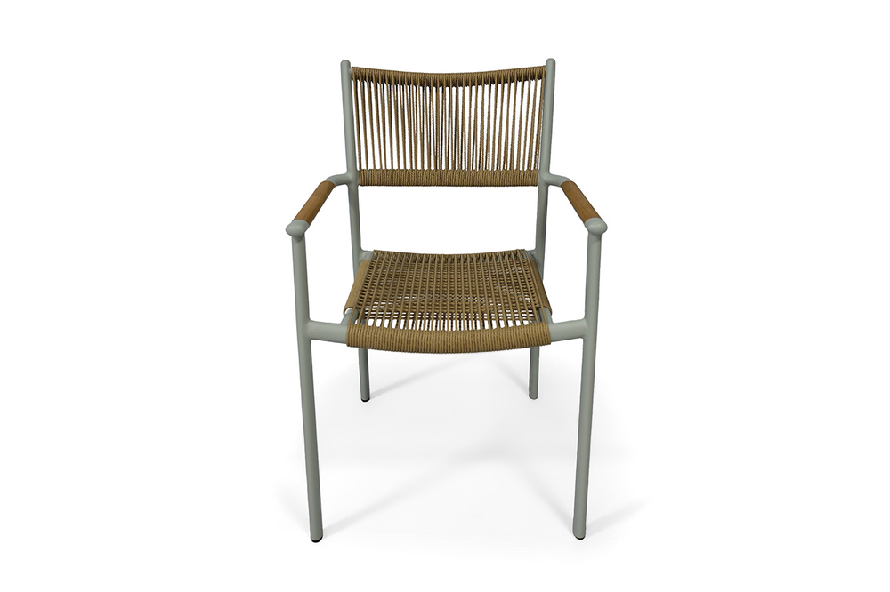 "Витория" плетеный стул из искусственного ротанга, цвет соломенный