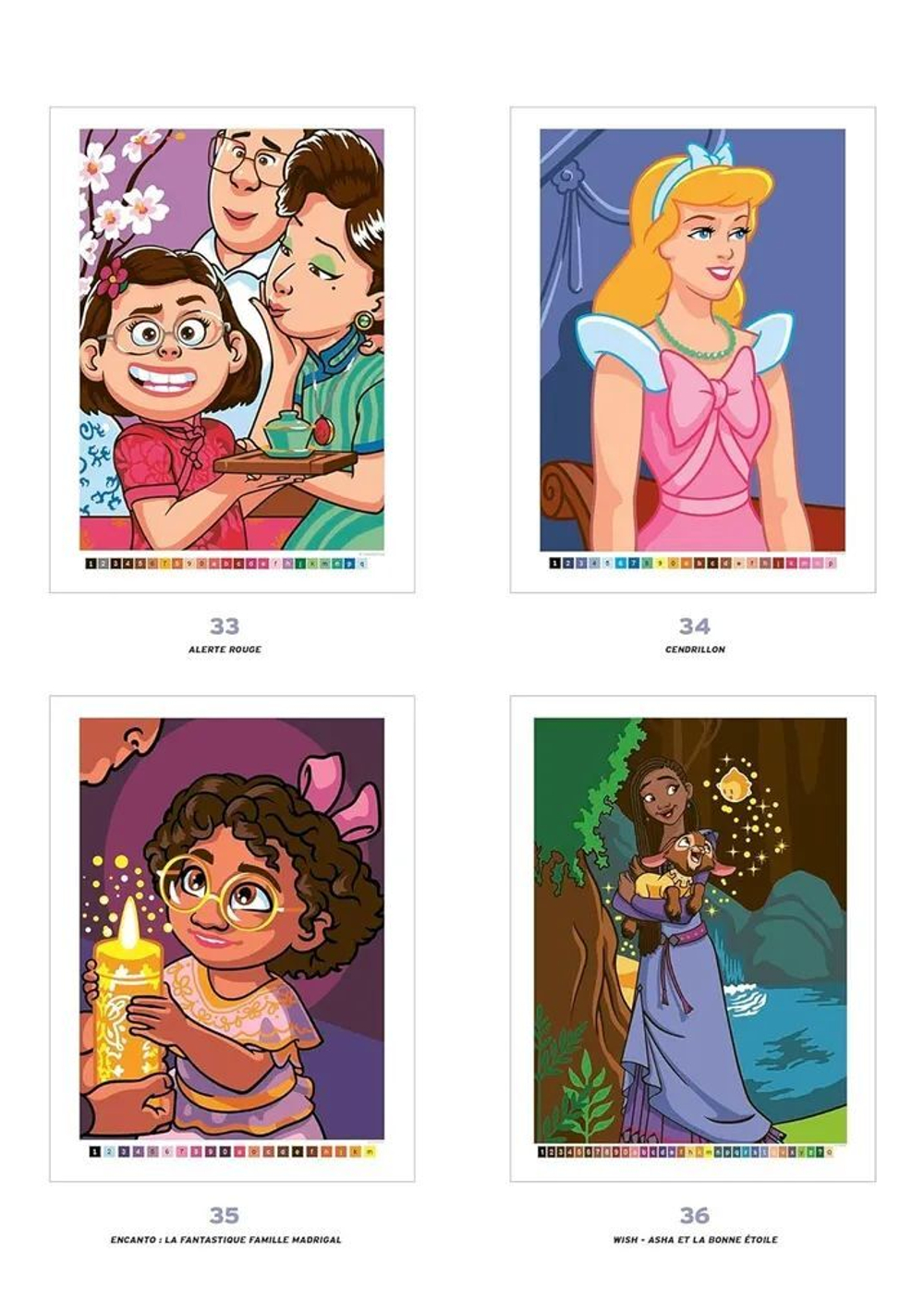 Раскраска по номерам Coloriages mysteres Disney - Лучшие из героинь, 128стр. - 2017259853
