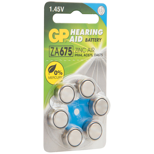 Батарейка для слух.аппаратов ZA675 GP (1шт.)