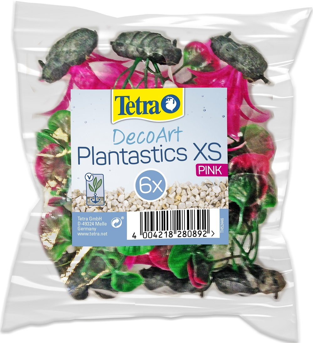 Растение пластиковое мини Tetra DecoArt Plant XS M Pink Refil 6см розовое