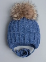 Шапка для мальчика зимняя с завязками