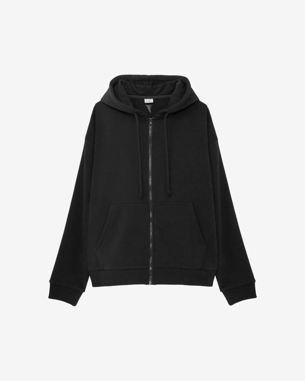 Худи на молнии оверсайз #7 черный - фото 1