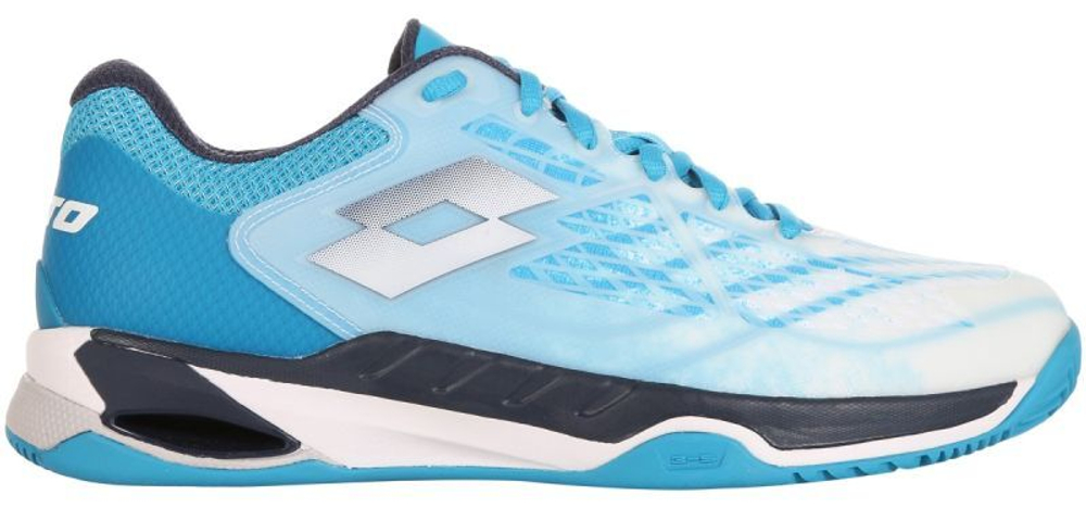 Мужские кроссовки теннисные Lotto Mirage 100 Clay - all white/navy blue
