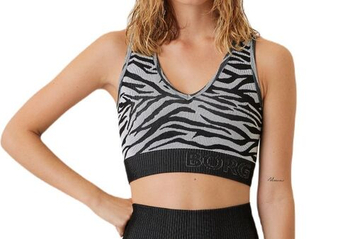 Женский топ теннисный Björn Borg Sthlm Seamless Light Crop Top - разноцветный