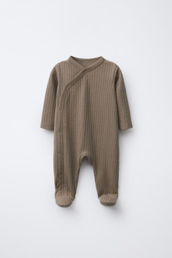 ZARA КОМБИНЕЗОН ПРЯМОГО КРОЯ, КОРИЧНЕВЫЙ