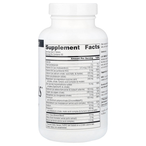 Source Naturals, Life Minerals™, без железа, 120 таблеток