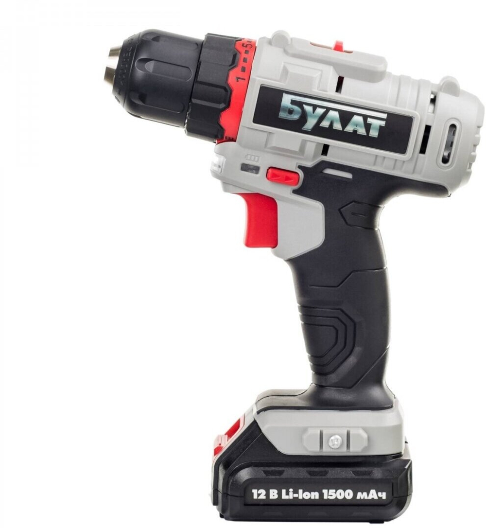 Акк. дрель-шуруповерт БУЛАТ ДШБ-Л-12/2 12В, Li-ion,  2*1,3Ач (201120122)