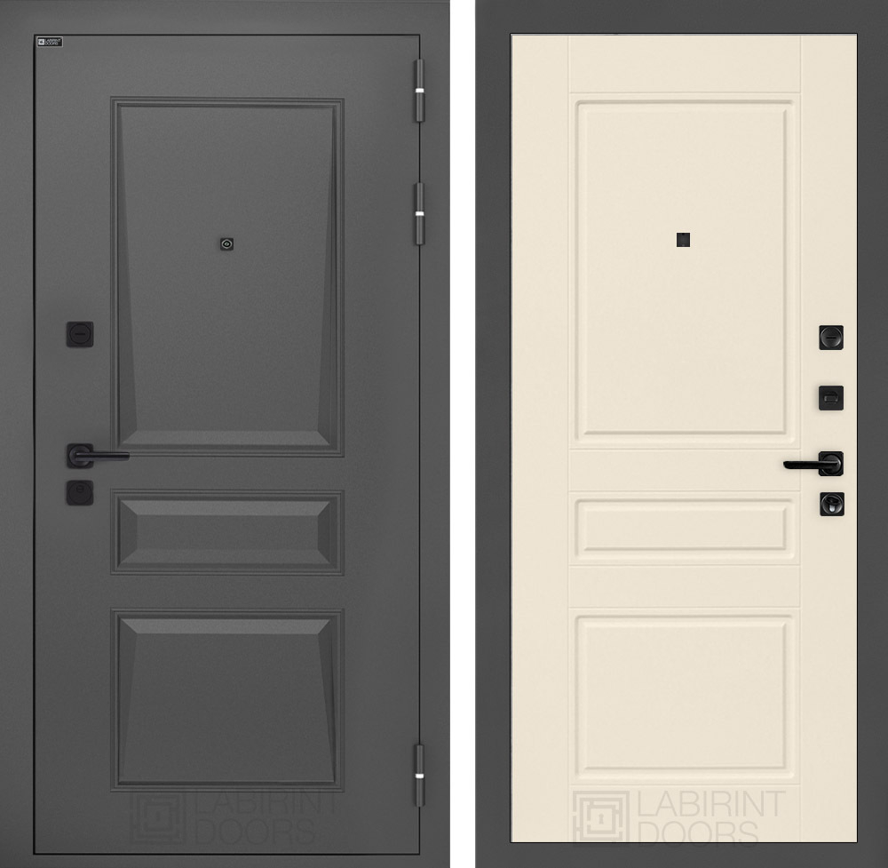 Дверь Входная Металлическая Лабиринт ОРЛЕАН 03 Крем софт