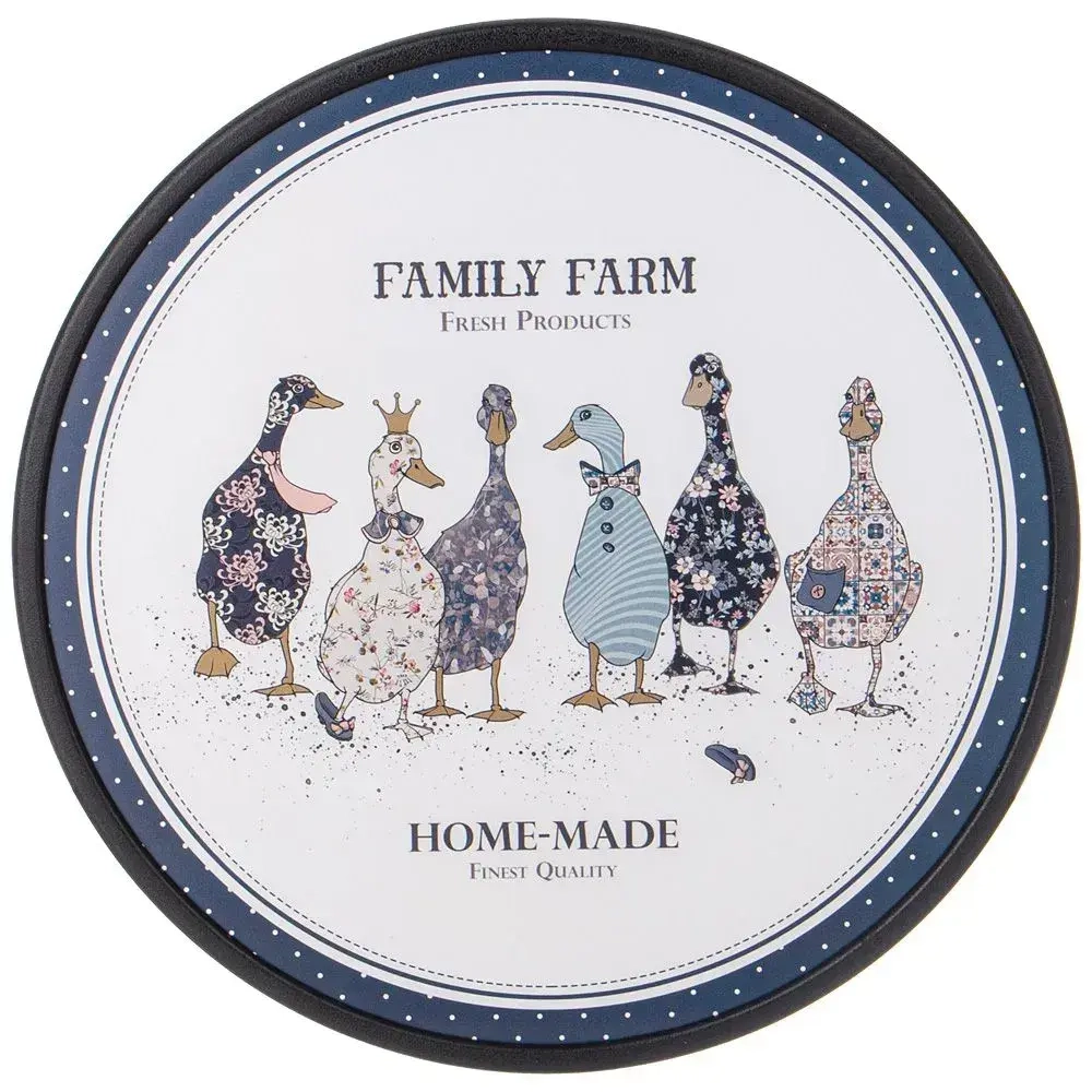 Доска разделочная круглая, Семейная ферма 27,5*1,2 см