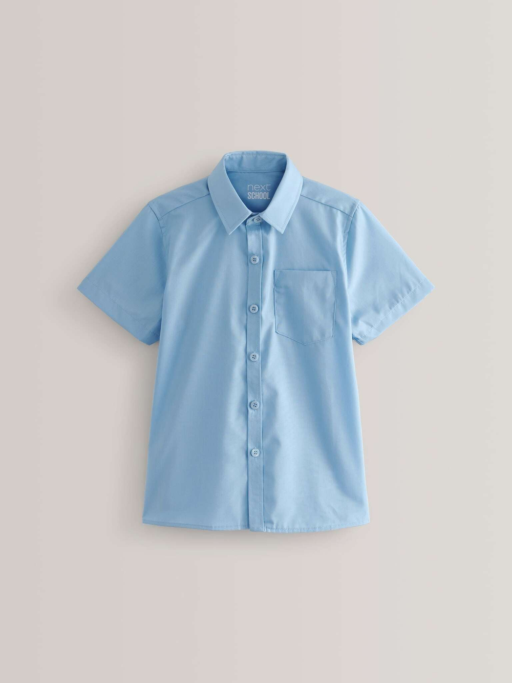 Рубашка с коротким рукавом школьная для мальчика Next 176-909, 2 шт., Голубой