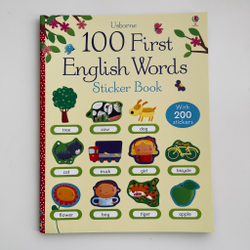 100 First English Words. Sticker Book.