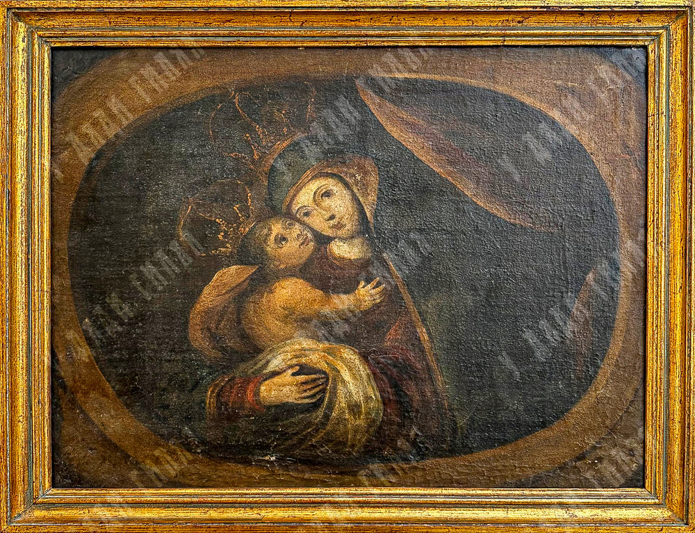Аноним (Школа Куско). Мадонна с младенцем. Холст, масло. Испанская империя. XIX в.