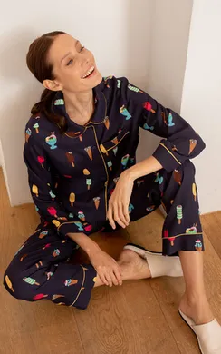 Рубашка 56419 Темно-синий мороженое