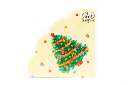 НГ Салфетки 33*33 см, (Art Bouquet Rondo) 3-х сл. 12 шт "НОВОГОДНЯЯ ЕЛЬ"