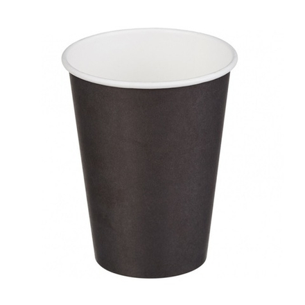 Стакан бумажный 1сл 300 (364) мл d=90мм для горячего черный