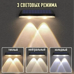 Архитектурная уличная подсветка на солнечной батарее (2 шт.)