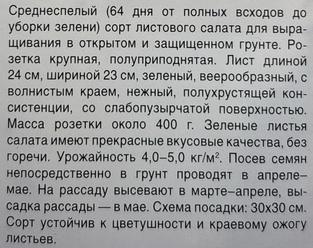 Салат Гейзер 1+1/ 1 г СМЗ-170