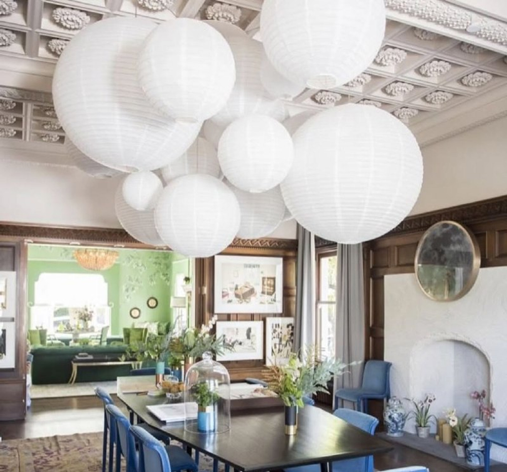 подвесная люстра в японском стиле