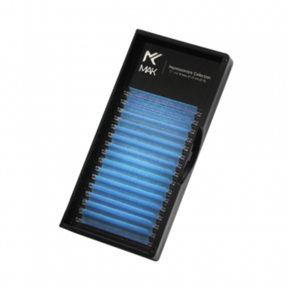 Синие Blue Sea ресницы MAK MIX - 16 линий