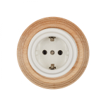 Розетка, керамика, цвет белый, с заземляющим контактом B1-101-01