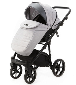 Детская коляска Adamex Nola 2 в 1 N-PS146 (СВ.СЕР. + СЕР. ПЕРЛ. КОЖА)