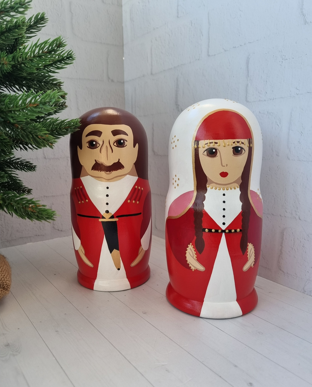 Матрёшки "Грузинская пара" 2шт 18см