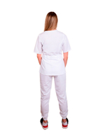 Джоггеры медицинские женские Mariita MA761 укороченные зауженного кроя, белый, 54