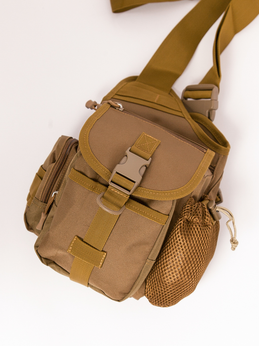 Тактическая сумка через плечо Песочная