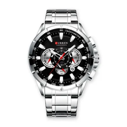 Часы наручные кварцевые CURREN на металлическом браслете, серебристый W8540-02