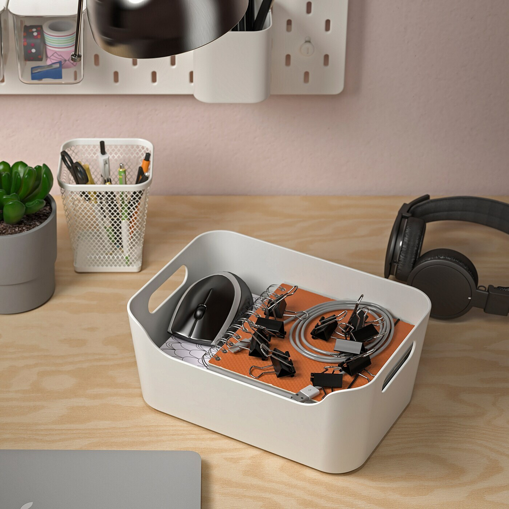 IKEA UPPDATERA  (ИКЕА УППДАТЕРА)  -  Контейнер, белый, 24x17 см
