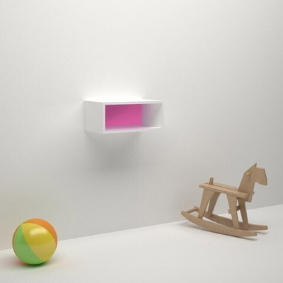 Модуль навесной ДМ-ШН-1-2, 450х192х270 мм, корпус белый, фасад фуксия