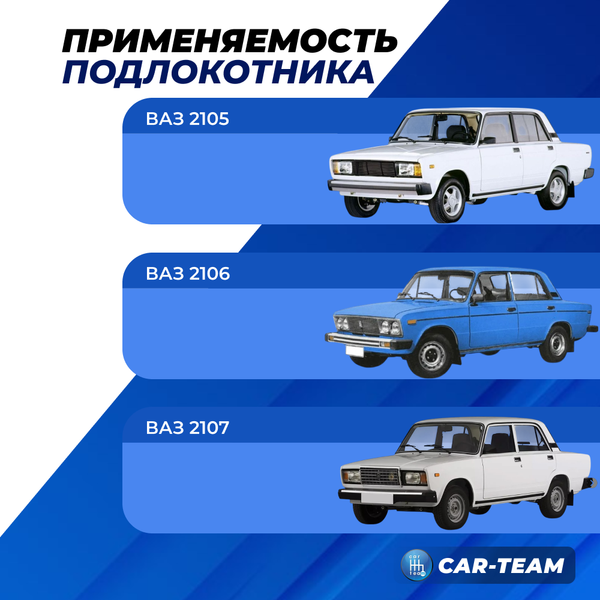Подлокотник ВАЗ 2105, 2106, 2107 из экокожи "Аламар"