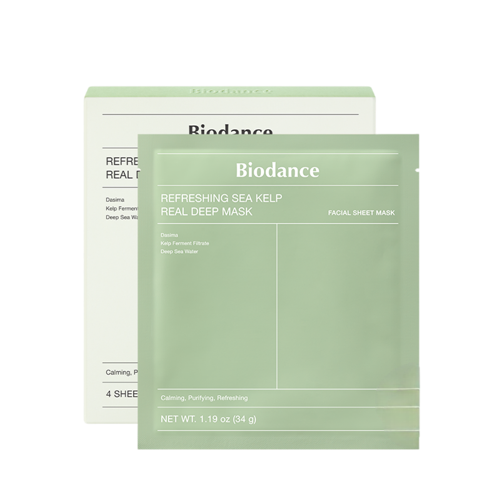 BIODANCE Успокаивающая гидрогелевая маска с морскими водорослями Refreshing Sea Kelp Real Deep Mask