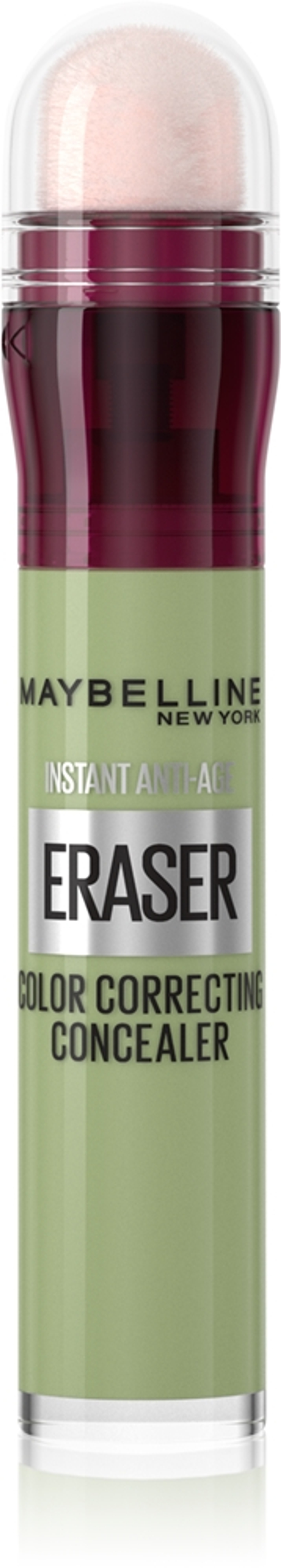 MAYBELLINE NEW YORK Instant Anti Age Eraser - Корректор в жидкой текстуре с аппликатором в виде губки оттенок Green, 6 ml