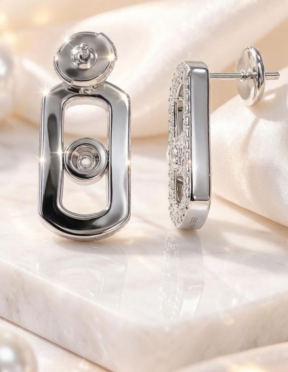 Ювелирные серьги из серебра 925 пробы
