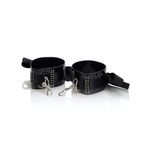 Виниловые поножи со стразами и лентами Ribbon Ankle Cuffs (Цвет: черный)