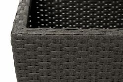 "Капучино" кашпо для цветов плетеное из искусственного ротанга, цвет графит